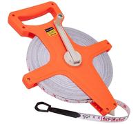 100m Fiberglass Tape Measure,Long Measure Foldable And Retractable Double Sided Open Coil Tape For Track And Engineer Investigation,328.1 Feet,Orange
