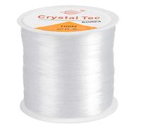 100m Fil Elastique pour Bracelet, Fil de Perlage Clair, Chaîne de Fil en Nylon Extensible Transparent pour Collier de Perles Artisanat Ornements Suspendus (0.5mm)