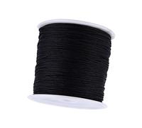 100M x 0.8mm Nylon Noeud Chinois Cordon Durable Rattail Macramé Shamballa Fil Fil Noir