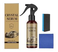 100ml Car Ceramic Coating Spray, Paint Protection Spray with Sponge and Microfiber Cloth for Gloss Boost & Hydrophobic Surfaces Shield Function, Automotive Detailing Solution for Truck, SUV, Workshop