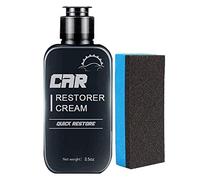 100ml Car Restorer Cream, Car Retreading Agent, Auto Leather & Plastic Refurbishment Paste, Washable Refresh Aging Plastic and Leather Surface for Restores Faded and Dull Plastic, Rubber