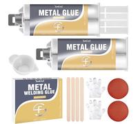 100ml Colle Metal, Soudure a Froid Metal, Adhésif Époxy Haute résistance - Colle Epoxy Bi-Composant Résistant Hautes Températures, Solution Instantanée Rapide Tous Metals, Plastique, Fonte
