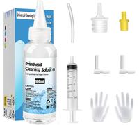100ml Kit Nettoyage tête d'impression, Nettoyeur de buse, Nettoyant d'imprimante Compatible avec Epson, HP, Canon, Samsung et Kodak Epson HP Canon Brother 100ml Kit Nettoyeur Buse
