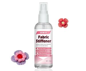 100ml Textile pour Rigidifier Tissu, Colle Tissu Spray, Durcisseur Textile, Transparent Après Séchage, Fabric Stiffener, Rigidifie les Tissus Idéal pour Modeler les Tissus Tricot