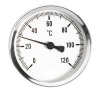 100mm 0-120C Thermo Eau Température Jauge 1/2" Entrée Arrière Thermomètre
