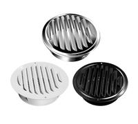 100mm 150mm Grille d'aération en Acier Inoxydable Rond Grille de Ventilation couvercles d'aération pour Cuisine, Salle de Bain noir(White,150mm)