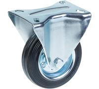 100mm 4" castor rubber tyre, fixed, strong 360kg capacity, set of 4