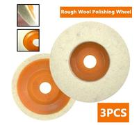 100mm 4 Pouces Rond Laine Tampon De Polissage Roue Feutre Tampon Roue Meulage Disque De Polissage Ensemble Pour Outil Rotatif Abrasif En Métal