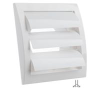Ø 100mm Blanche Grille de Ventilation en Plastique avec Lamelles Mobiles - Grill D'aération avec Moustiquaire