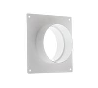Ø 100mm Bride Murale - Connecteur Tube Rond - Raccord de Gaine avec Flange - Plastique PVC