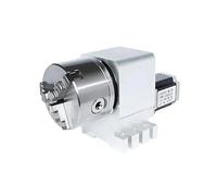 100mm Center Height High Precision CNC Rotary A Axis With 22mm Though-hole K12 4 Jaw Chuck and Nema23 2N Stepper electronic starter NWPNLXEA(3 Jaw)
