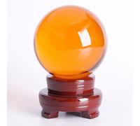 100mm Crystal Ball with Wooden Stand for Magic, Photography,Family Decorative,Fortune Teller,Feng Shui,Witchcraft,Witch Decor,and Halloween Decor,E