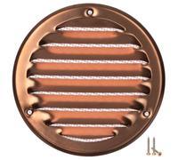 Ø 100mm Cuivre Métal Grille de Ventilation - Grille D'aération avec Moustiquaire
