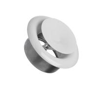 Ø 100mm Diffuseur d'alimentation en Air - Valve à Disque Réglable - Grille de Ventilation Ronde en Acier - Blanc