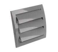 Ø 100mm Grille de Ventilation avec Moustiquaire - Grill D'aération avec Lamelles Mobiles - Plastique ABS Gris