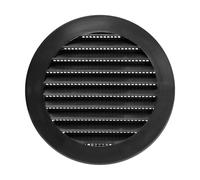 100mm Grille de Ventilation avec Moustiquaire - Grille D'aération - Plastique ABS Noir