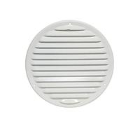 Europlast Grille de ventilation Ø 100 mm avec moustiquaire Acier blanc