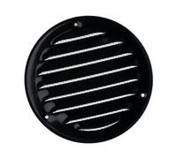 Ø 100mm Grille de Ventilation avec Moustiquaire - Grilles d'aération en Métal - Acier, Noir
