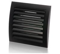 Ø 100mm Grille de Ventilation en Plastique ABS Anthracite avec Moustiquaire et Bride - Grilles d'aération