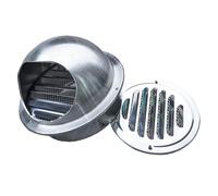 100mm Grille de Ventilation Inox, Ventilation Extracteur Dair, Grilles D'aération Rondes Anti-Rongeurs, Insectes, Pluie et Neige pour Salle de Cuisine Mural Bain Anti Humidité Design(2.8in(70mm))