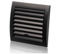 Ø 100mm Grille de Ventilation Réglable en Plastique ABS Anthracite avec Moustiquaire et Bride - Grilles d'aération