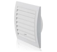 Ø 100mm Grille de Ventilation Réglable en Plastique ABS Blanche avec Moustiquaire et Bride - Grilles d'aération