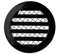 Ø 100mm Noir Aluminium Grille de Ventilation - Grille D'aération avec Maille D'oiseau