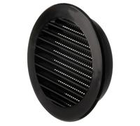 Ø 100mm Noir Grille de Ventilation en Plastique - Grill D'aération Ronde