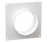 Ø 100mm Raccord de Gaine avec Flange - Bride Murale Circulaire en Plastique