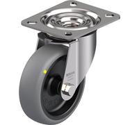 100mm stainless steel swivel castor with grey electrically conductive thermoplas