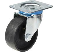 100mm swivel castor with black cast iron wheel