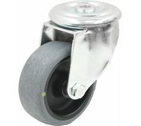 100mm swivel castor with grey electrically conductive thermoplastic rubber on po