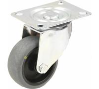 100mm swivel castor with grey electrically conductive thermoplastic rubber on po