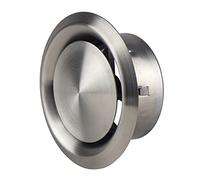 100mm Valve à Disque Réglable - Diffuseur/Grille D'aération - Vanne à Disque en Acier Inoxydable