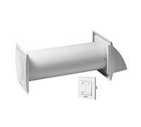 Europlast Ø 100mm Repartiteur de Chaleur Extracteur d'Air Récupérateur de Chaleur - Ventilateur Extracteur d'Air - avec Interrupteur Mural