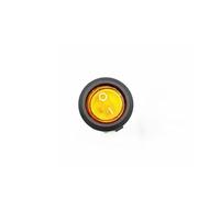 100pc KCD1 23MM Round Rocker Switch 2/3Pin ON-OFF-ON 2/3 Position 6A/250VAC 10A/125VAC SPST LED Car Push Button Switch With Light NWPNLXEA(Gelb,220V)