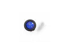 100pc KCD1 23MM Round Rocker Switch 2/3Pin ON-OFF-ON 2/3 Position 6A/250VAC 10A/125VAC SPST LED Car Push Button Switch With Light NWPNLXEA(Blau,12V)