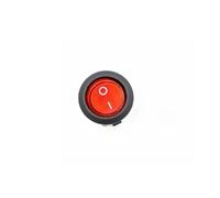 100pc KCD1 23MM Round Rocker Switch 2/3Pin ON-OFF-ON 2/3 Position 6A/250VAC 10A/125VAC SPST LED Car Push Button Switch With Light NWPNLXEA(Rot,12V)