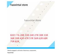 100PCS 0201 20R 22R 24R 27R 30R 33R 36R 39R 43R 47R 51R 56R 62R 68R 75R 82R puce résistance 1%