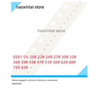 100PCS 0201 20R 22R 24R 27R 30R 33R 36R 39R 43R 47R 51R 56R 62R 68R 75R 82R puce résistance 5%