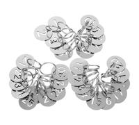 100PCS 1-100 Stainless Steel Number 30MM Plate Cards Locker Tags Key Rings Labels Hanging Portable Metal Tabs Pour Sac Casier