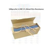 100pcs 1/4W 10ohm-1M 1% Metal Film Resistor 0.25W 2.2 10 100 120 150 220 270 330 470 1K 2.2K 4.7K 10K 100K 470K 1M ohms NWPNLXEA(470R)