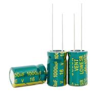 100PCS 1000UF 16V 16V1000UF Aluminum Electrolytic Capacitor high-frequency 10X17MM AUOQKQUT