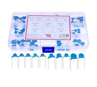 100Pcs 10Value x10Pcs Y Capacitor Assortment mixed kit Box 400V 100pf 220pf 330pf 470pf 680pf 1nf 1.5nf 2.2nf 3.3nf 4.7nf AUOQKQUT