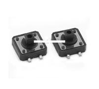 100PCS 12x12x7.3mm Tactile Push Button Switch Momentary 12 * 12 * 7.3MM switch button SMT Black Square head NWPNLXEA