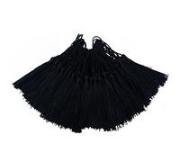 100pcs 13cm / 5 Pouces Silky Floss Signet Glands avec Boucle de Cordon de 2 Pouces et Petit Noeud Chinois pour la Fabrication de Bijoux, Souvenirs, Signets, Accessoire de Bricolage Artisanal
