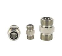 100PCS 1F-04 ORFS Male Threaded O-RING Adapters Pipe Connector Hydraulic Adapters 9/16''x18 ORFS Male Thread Straight Nipple Plumbing Fittings