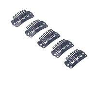 100pcs 2.3cm Clips de Perruque en Forme de U - Accessoires de Perruque Noirs Clips de Peigne à Pression pour Extension de Cheveux