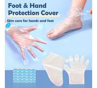 100pcs/200pcs Housses de masque pour pieds jetables & Housses de masque pour mains jetables, Gants de soins de la peau, Masques pour pieds de soins de la peau, Fournitures de pédicure SPA, Exfoliant, 