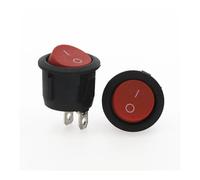 100Pcs 20mm Diameter Small Round Rocker Switches Black Round Black White Red 2 Pin ON-OFF Rocker Switch NWPNLXEA(Red 100Pcs)